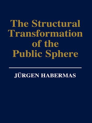 cover image of The Structural Transformation of the Public Sphere